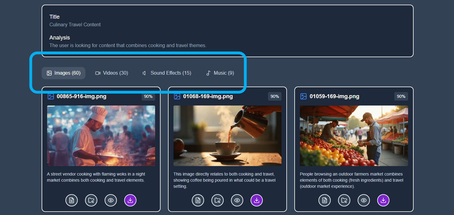 Createthat AI search interface