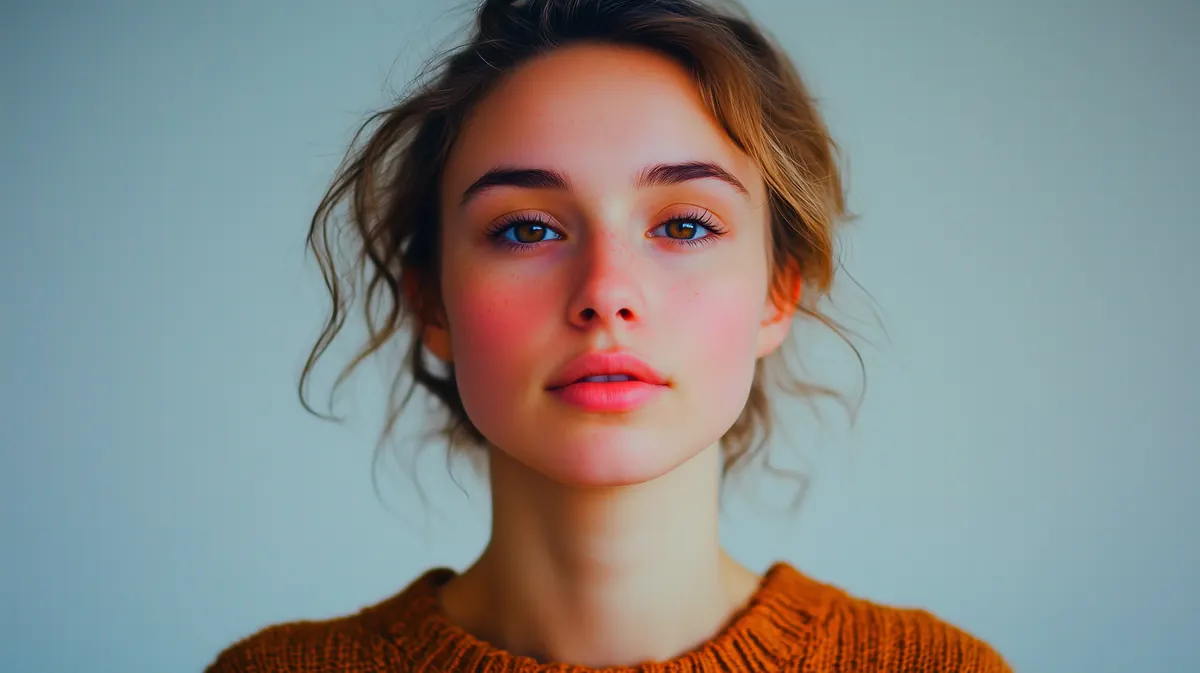 Skin tone test image with the LUT applied